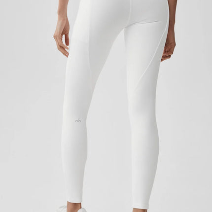 alo Women's Airbrush High-Waist Fast Track Legging White/Black