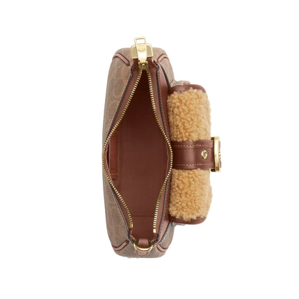 Coach Women's Ashton Mini Shoulder Bag In Signature Canvas Gold/Tan/Vintage Brown