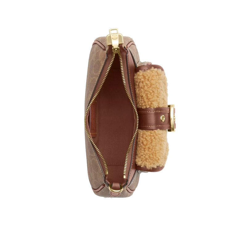 Coach Women's Ashton Mini Shoulder Bag In Signature Canvas Gold/Tan/Vintage Brown