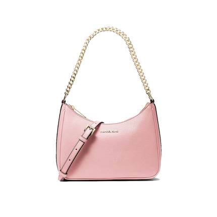 Michael Kors Women's Jet Set Large Pebbled Leather Convertible Crossbody Bag Powder Blush/Gold