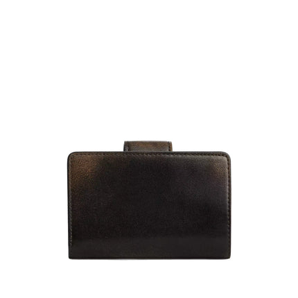 Coach Women's Medium Corner Zip Wallet In Loved Leather Silver/Black Brown