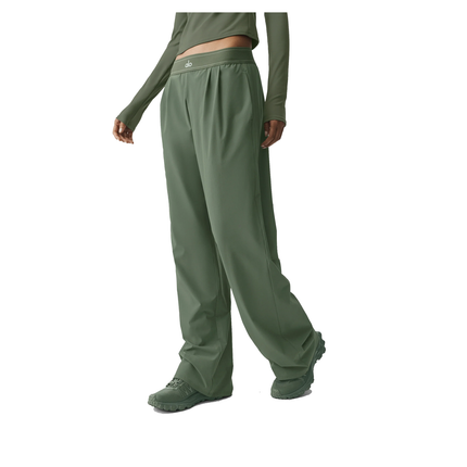 alo Women's Suit Up Trouser (Regular) Bamboo Green
