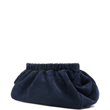 DeMellier London Women's The Miami Clutch Bag Navy Suede