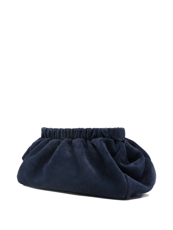 DeMellier London Women's The Miami Clutch Bag Navy Suede