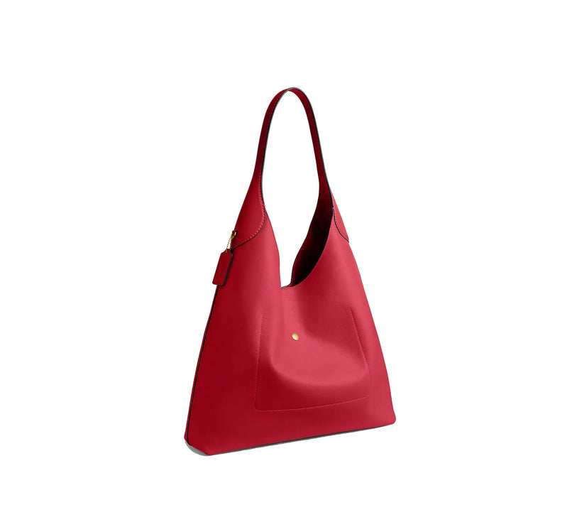 Coach Women's Brooklyn Shoulder Bag 28 Brass/Scarlet