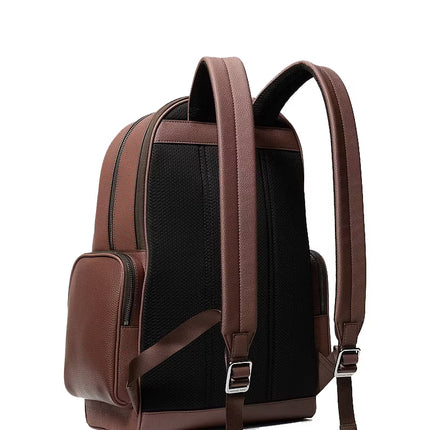 Michael Kors Unisex Cooper Leather and Signature Logo Backpack Nutmeg