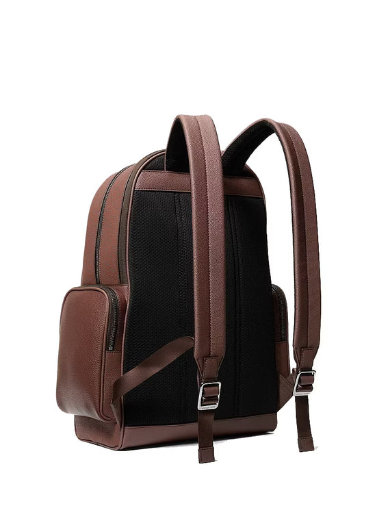 Michael Kors Unisex Cooper Leather and Signature Logo Backpack Nutmeg