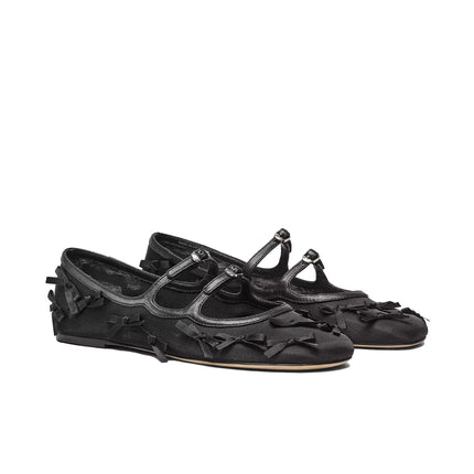 Marc Jacobs Women's The Bow Mesh Kiki Ballerina Black