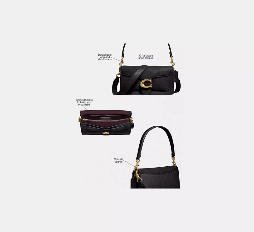 Coach Women's Tabby Shoulder Bag 26 Pebbled Leather/Brass/Dark Stone