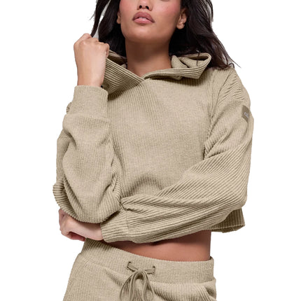 alo Women's Muse Hoodie Gravel Heather