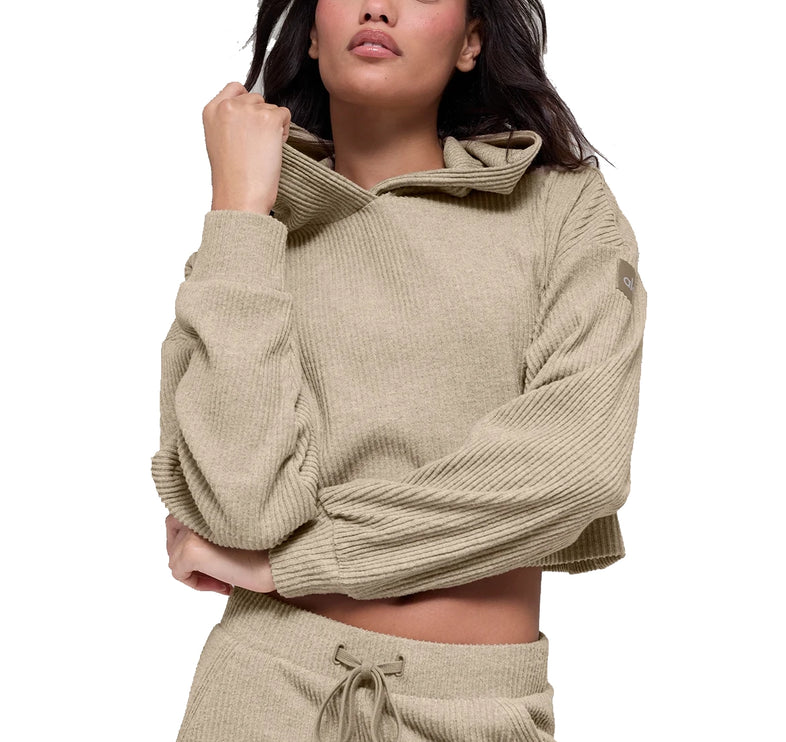 alo Women's Muse Hoodie Gravel Heather
