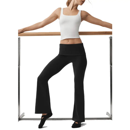 alo Women's ALO Softsculpt 7/8 Foldover Flare Legging Black