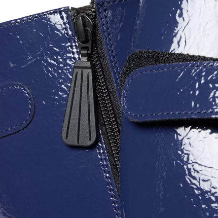 Dr. Martens Women's Buzz Hi Distressed Patent Boots Dark Blue