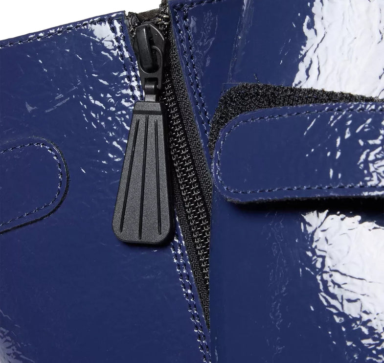 Dr. Martens Women's Buzz Hi Distressed Patent Boots Dark Blue