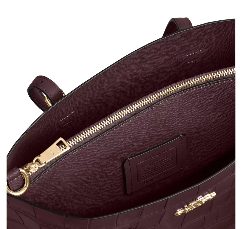 Coach Women's Mollie Tote Bag 25 Gold/Merlot