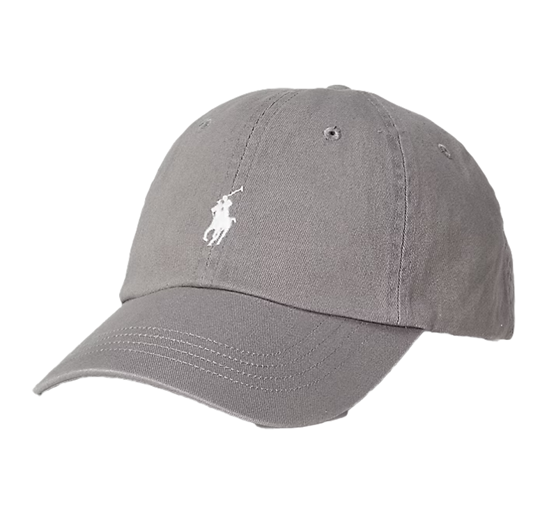 Polo Ralph Lauren Unisex The Iconic Cotton Chino Ball Cap Perfect Grey/White