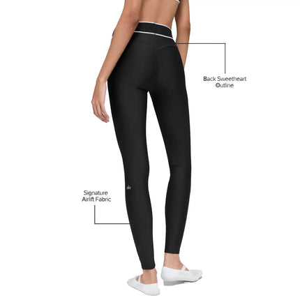 alo Women's Airlift High-Waist Alignment Legging Black/White
