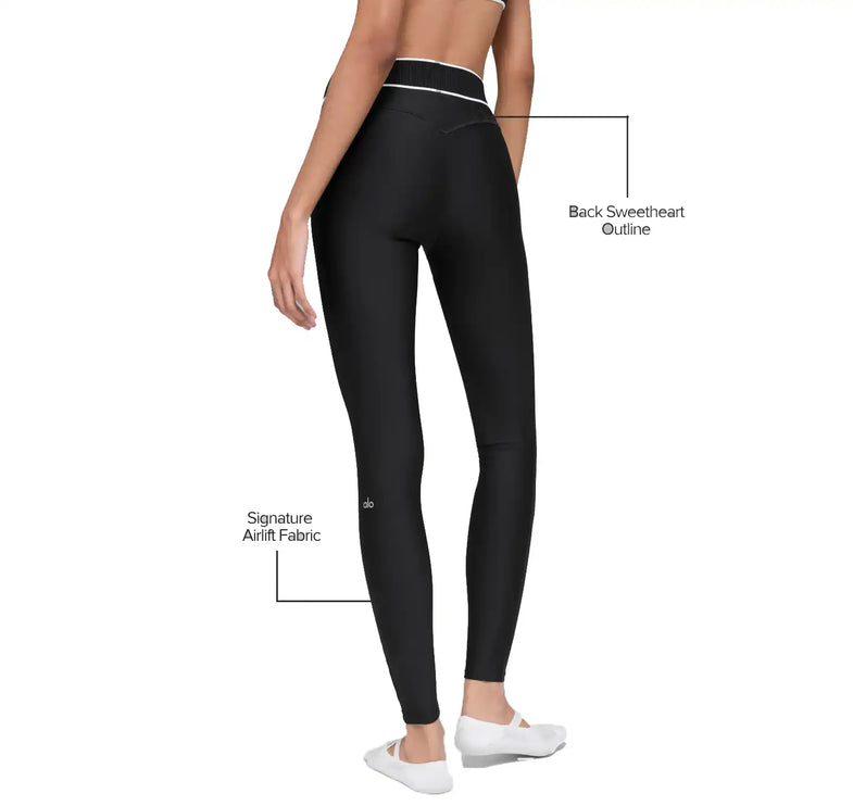 alo Women's Airlift High-Waist Alignment Legging Black/White