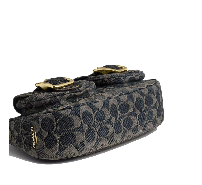 Coach Women's Ashton Bag In Signature Regenerative Cotton Denim Gold/Denim