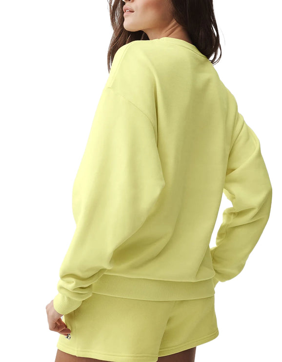 alo Women's Accolade Crew Neck Pullover Sunshine