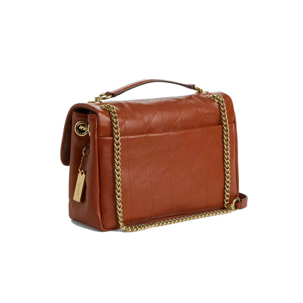 Coach Women's Elodie Crossbody Bag With Quilting Gold/Cinnamon