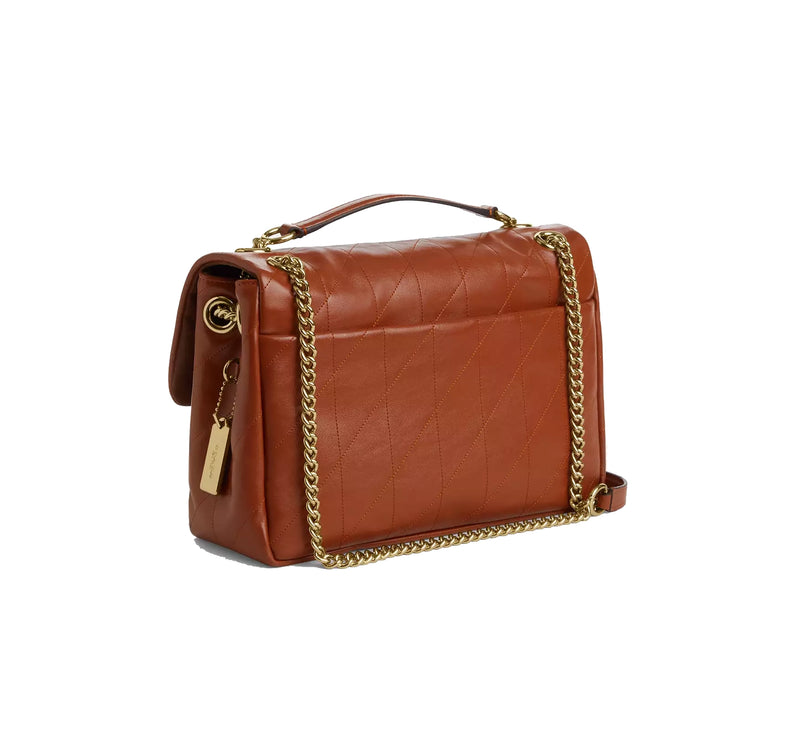 Coach Women's Elodie Crossbody Bag With Quilting Gold/Cinnamon