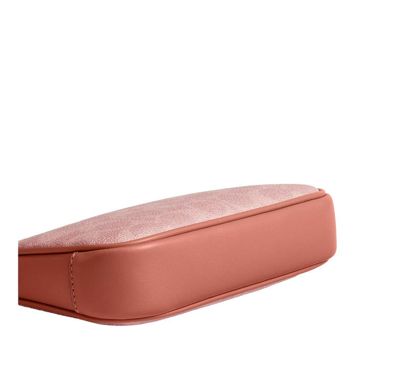 Coach Women's Plaza Bag 18 In Signature Canvas Brass/Melon Pink