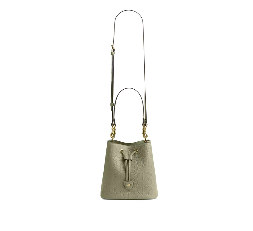 Coach Women's Rowan Bucket Bag In Signature Leather Gold/Pistachio