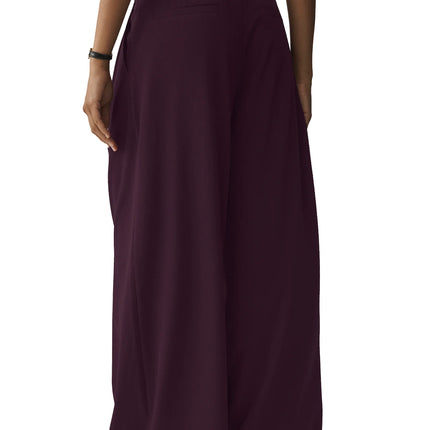 alo Women's High-Waist Dreamscape Trouser (Regular) Rich Bordeaux