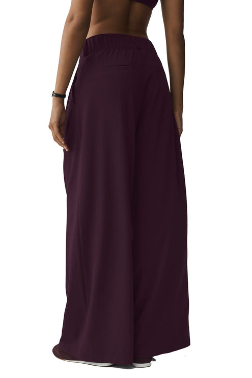 alo Women's High-Waist Dreamscape Trouser (Regular) Rich Bordeaux
