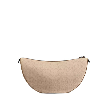Coach Unisex Hall Soft Sling Bag 45 In Signature Jacquard Khaki