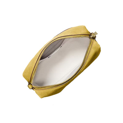Michael Kors Women's Bryant Small Suede Convertible Crossbody Bag Chartreuse/Gold