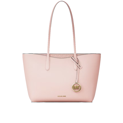 Michael Kors Women's Arden Large Pebbled Leather Tote Bag Powder Blush/Gold