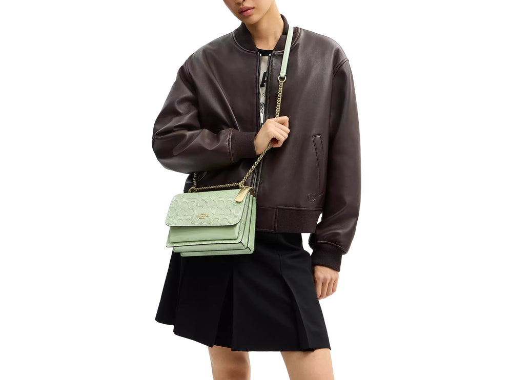 Coach Women's Klare Crossbody Bag In Signature Leather Gold/Pale Green