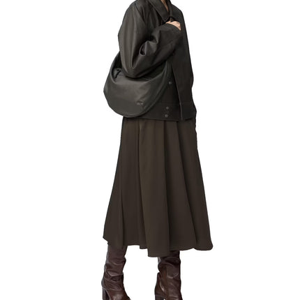 Uniqlo Unisex Coated Cotton Shoulder Bag 09 Black