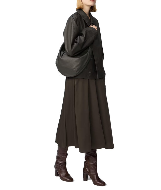 Uniqlo Unisex Coated Cotton Shoulder Bag 09 Black