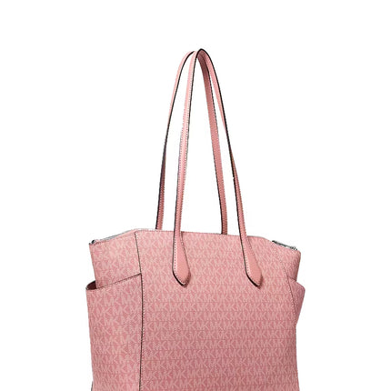 Michael Kors Women's Marilyn Medium Signature Logo Tote Bag Sunset Rose