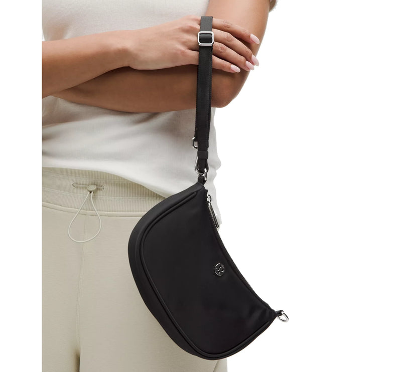 lululemon Unisex City Essentials Mini Shoulder Bag 1L Black/Silver