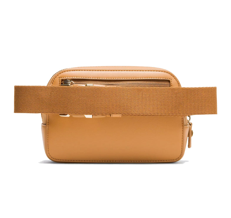 lululemon Unisex Everywhere Belt Bag 1L Leather Alternative Chestnut Brown/Gold