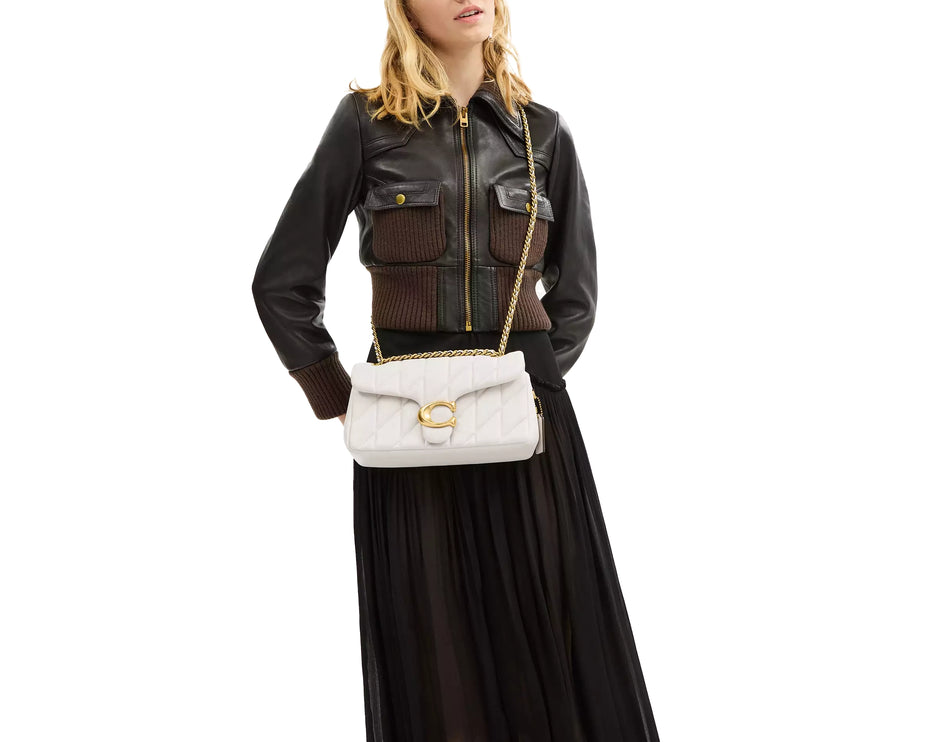 Coach Women's Tabby Shoulder Bag 26 With Pillow Quilting Brass/Chalk