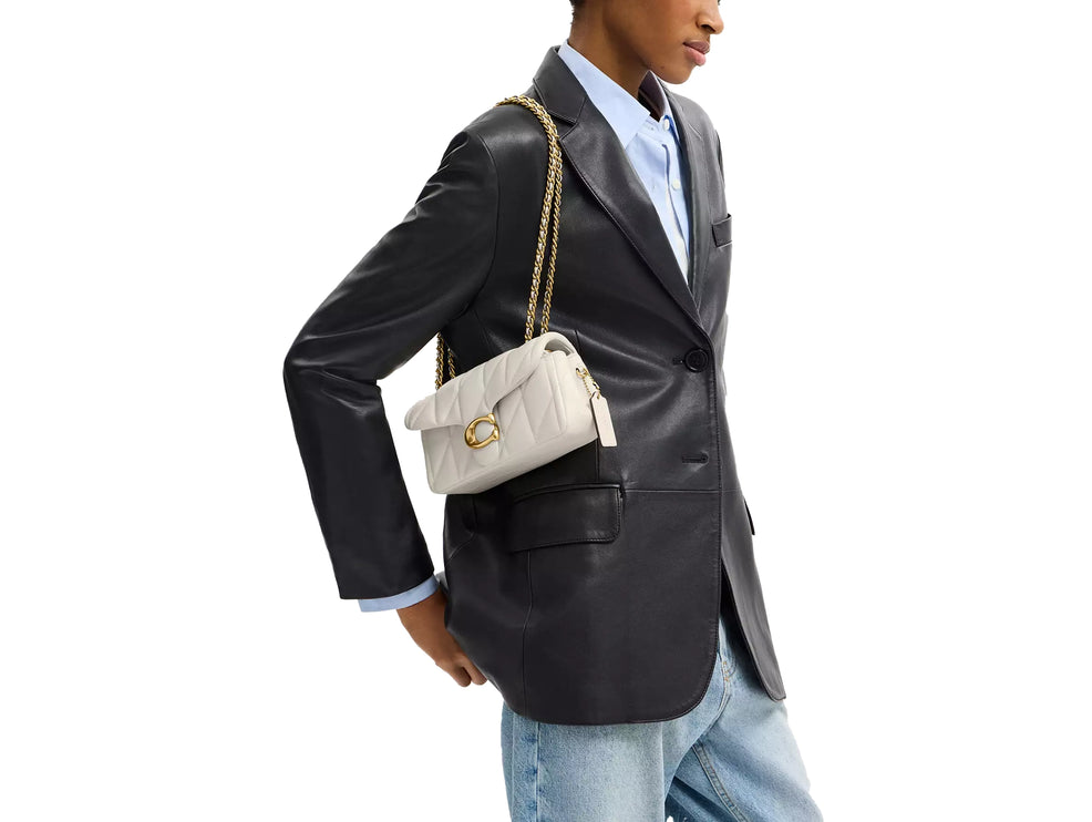 Coach Women's Tabby Shoulder Bag 20 With Pillow Quilting Brass/Chalk