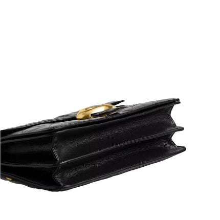 Coach Women's Chain Tabby Shoulder Bag With Quilting Brass/Black