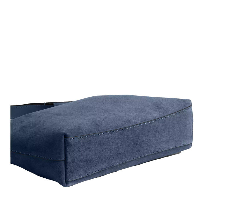 Coach Women's Brooklyn Shoulder Bag 28 Suede/Brass/Light Denim