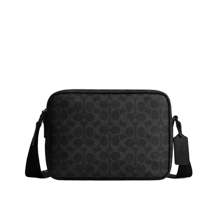 Coach Unisex Colton Crossbody Bag 25 In Signature Canvas Matte Black/Black Signature