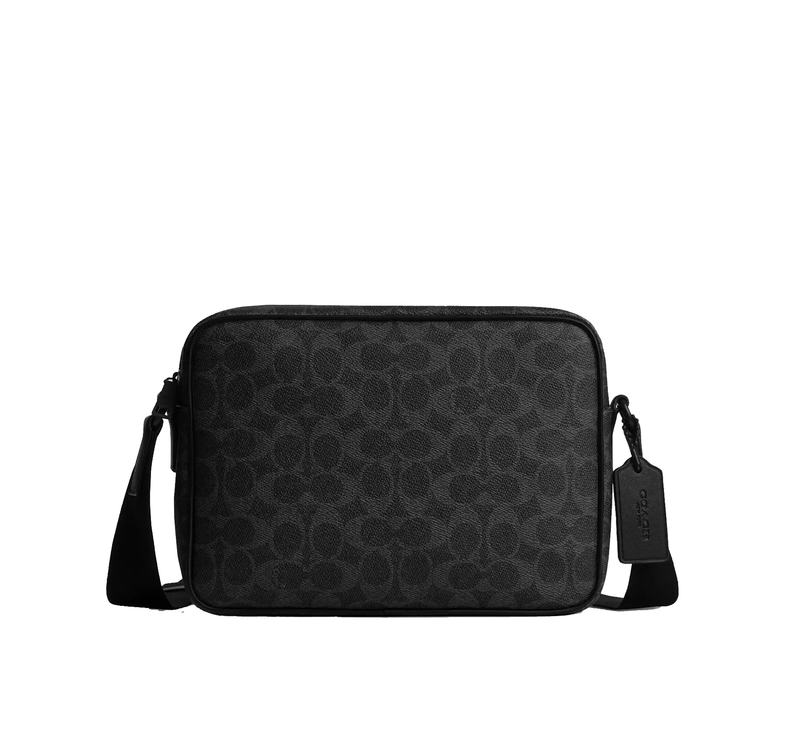 Coach Unisex Colton Crossbody Bag 25 In Signature Canvas Matte Black/Black Signature