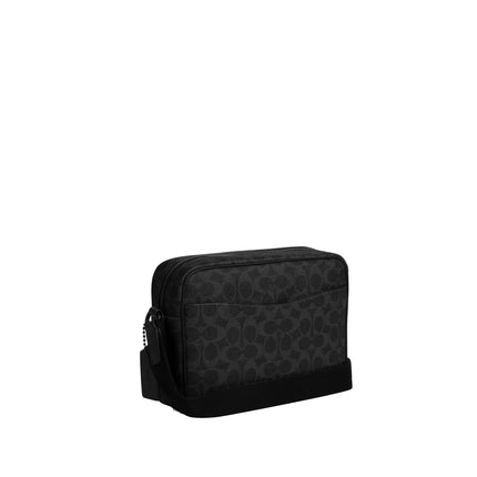 Coach Unisex Colton Crossbody Bag 25 In Signature Canvas Matte Black/Black Signature