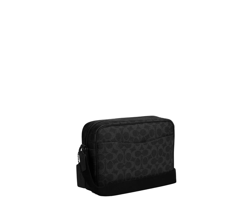 Coach Unisex Colton Crossbody Bag 25 In Signature Canvas Matte Black/Black Signature