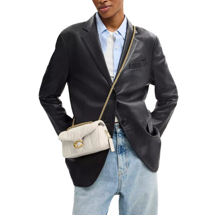 Coach Women's Tabby Shoulder Bag 20 With Pillow Quilting Brass/Chalk