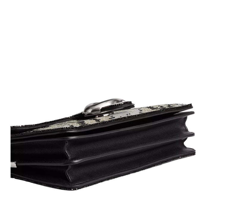 Coach Women's Tabby Shoulder Bag 26 With Beaded Snake Silver/Black