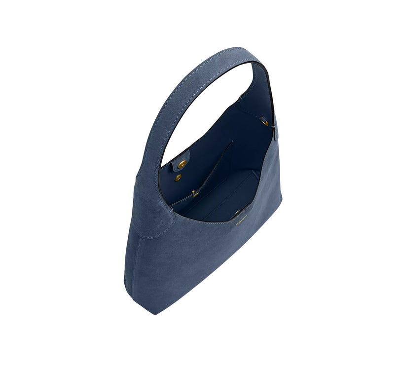 Coach Women's Brooklyn Shoulder Bag 28 Suede/Brass/Light Denim